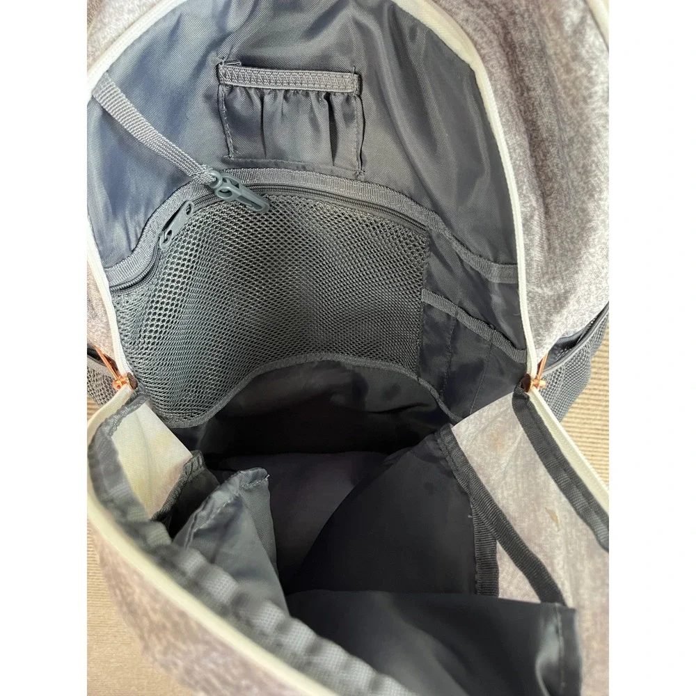 Adidas Prime Backpack Grey Heather Rose Gold Zipper LoadSpring Straps School Bag